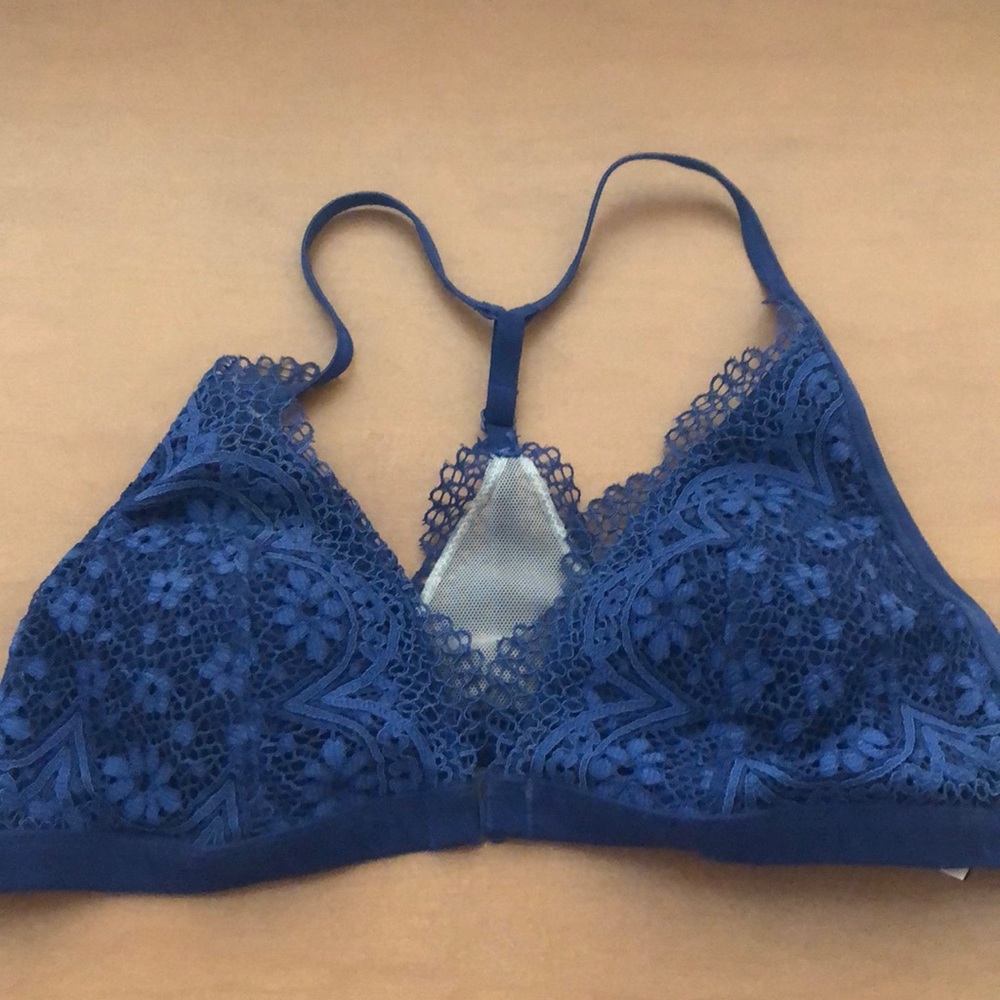 Blue lace bralette